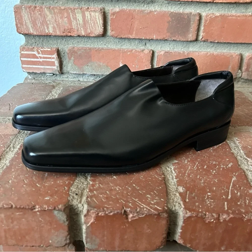 Donald J. Pliner Men’s Nappa Stretch Rex Leather Loafers in Black Sz 11.5